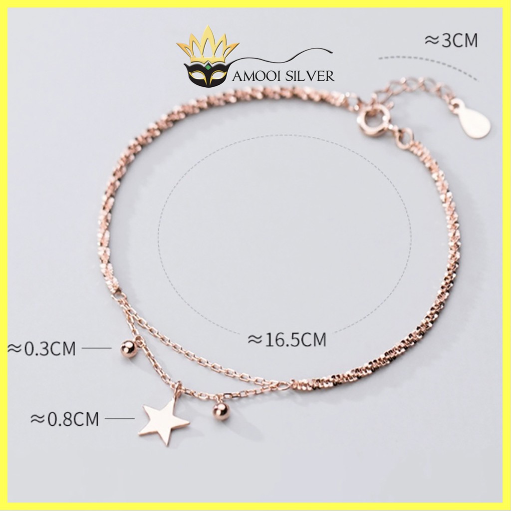 Lắc tay bạc S925 sequin ngôi sao - Amooi Silver AT70