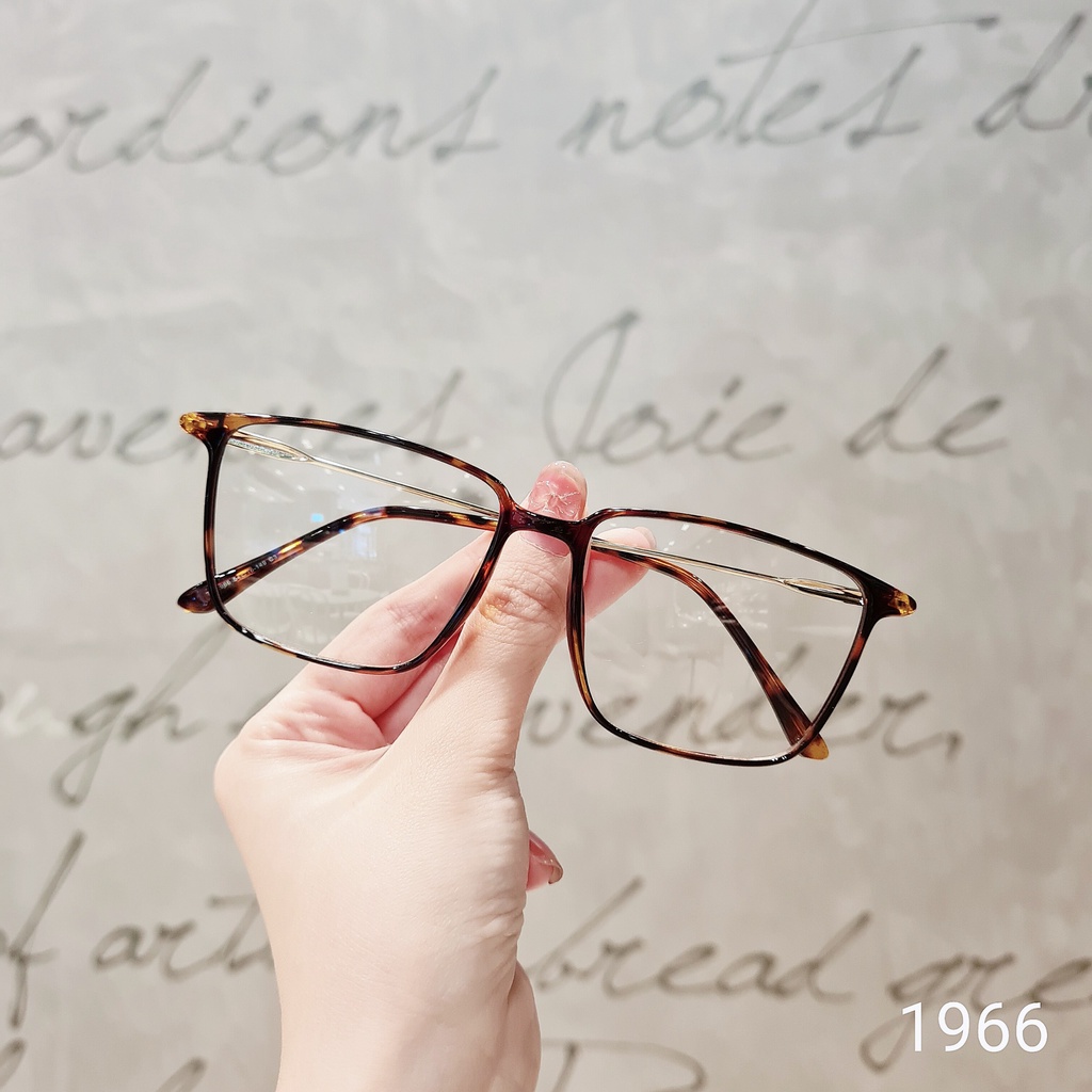 Kính gọng vuông nam nữ LILYEYEWEAR mắt to giả cận chống bụi đi đường càng thanh mảnh thời trang 1966