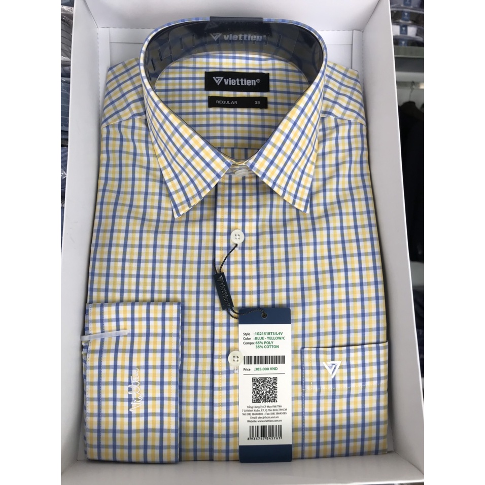 Áo sơ mi dài tay hiệu Việt tiến form regular | BigBuy360 - bigbuy360.vn