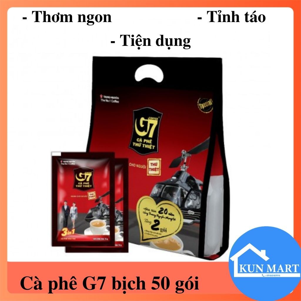 Cà phê G7  thơm ngon bịch 50 gói x 16g