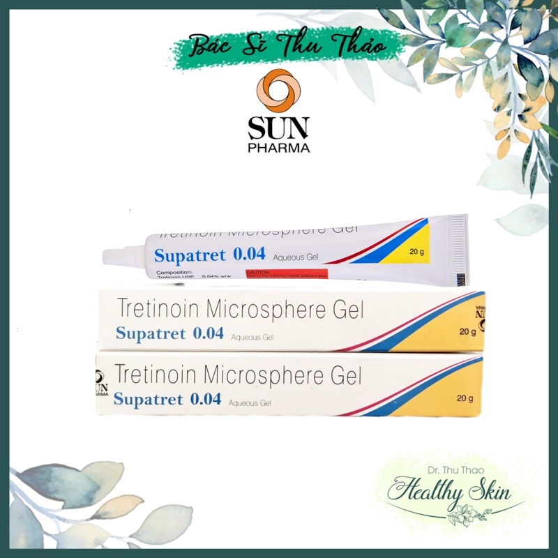 GIẢM MỤN TRẺ HOÁ DA TRETINOIN MICROPHERE GEL 0,04% SUPATRET