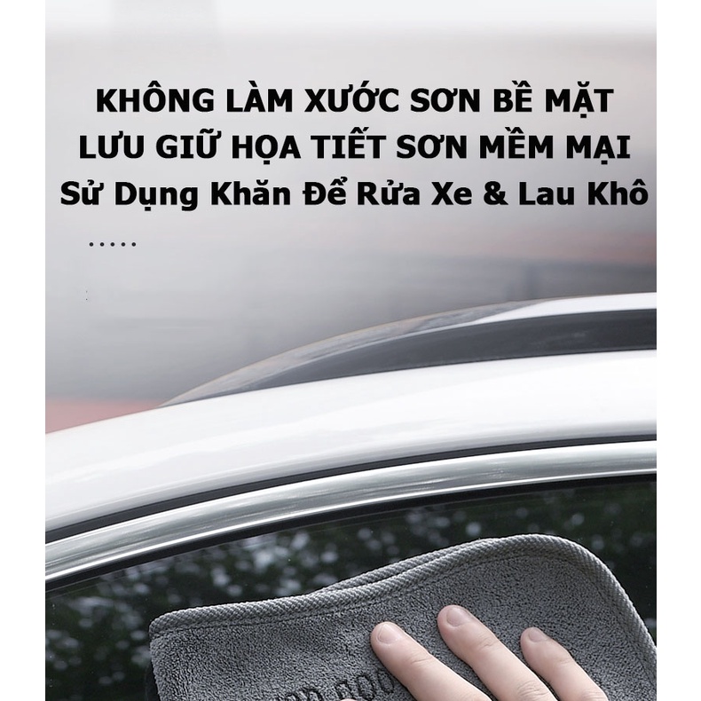 Khăn Lau Kính Xe Ô Tô Chuyên Dụng; Khăn Lau Hai Mặt Thấm Hút Cao Cấp; Vệ Sinh Cửa Kính Oto Xe Hơi