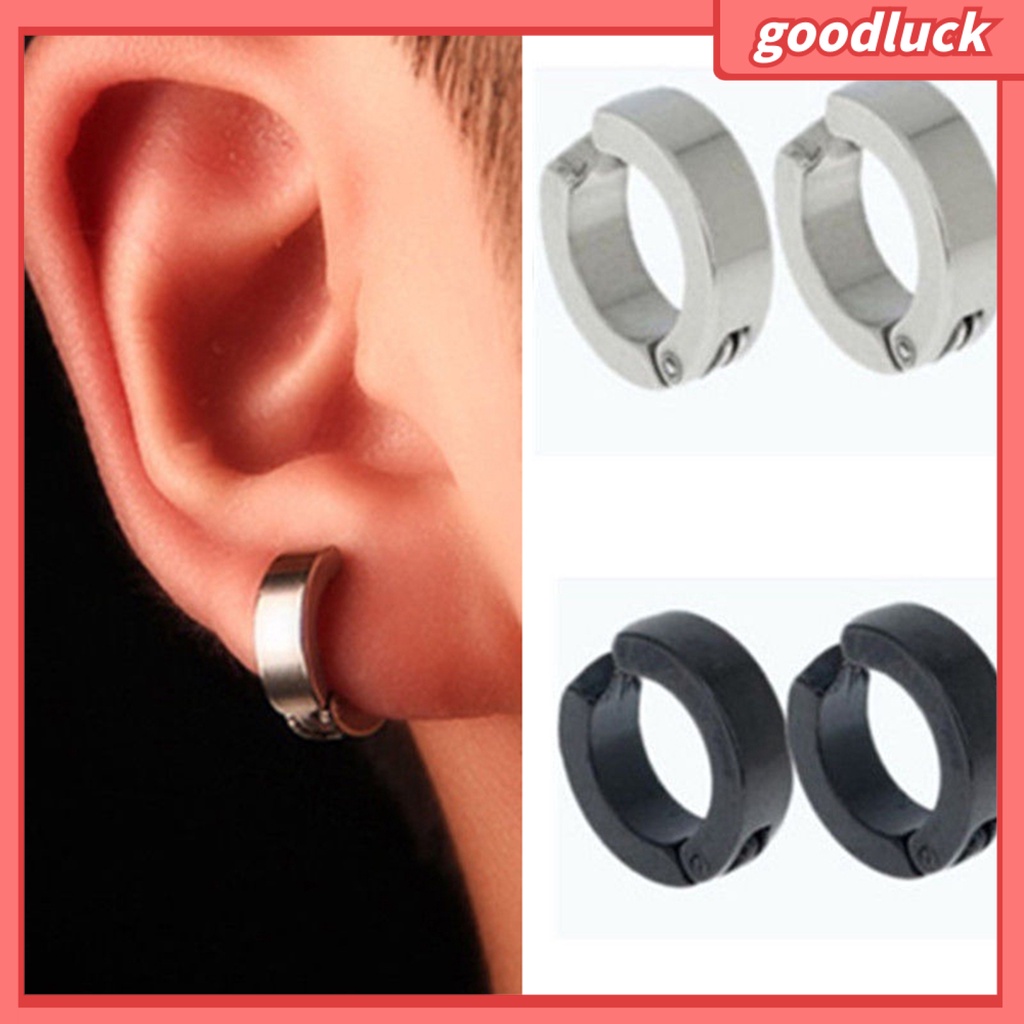 Khuyên tai nam dạng kẹp bằng thép không gỉ thời trang
