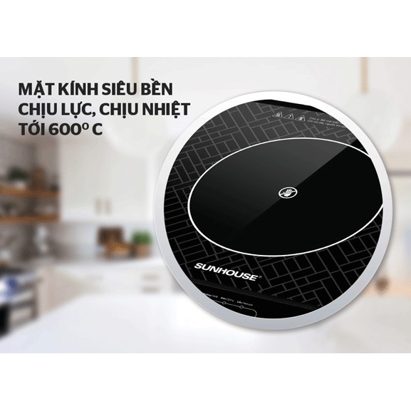 Bếp Hồng Ngoại SUNHOUSE SHD6011 2000W - Tặng Kèm Vỉ Nướng, Sử Dụng Trên Tất Cả Các Loại Nồi