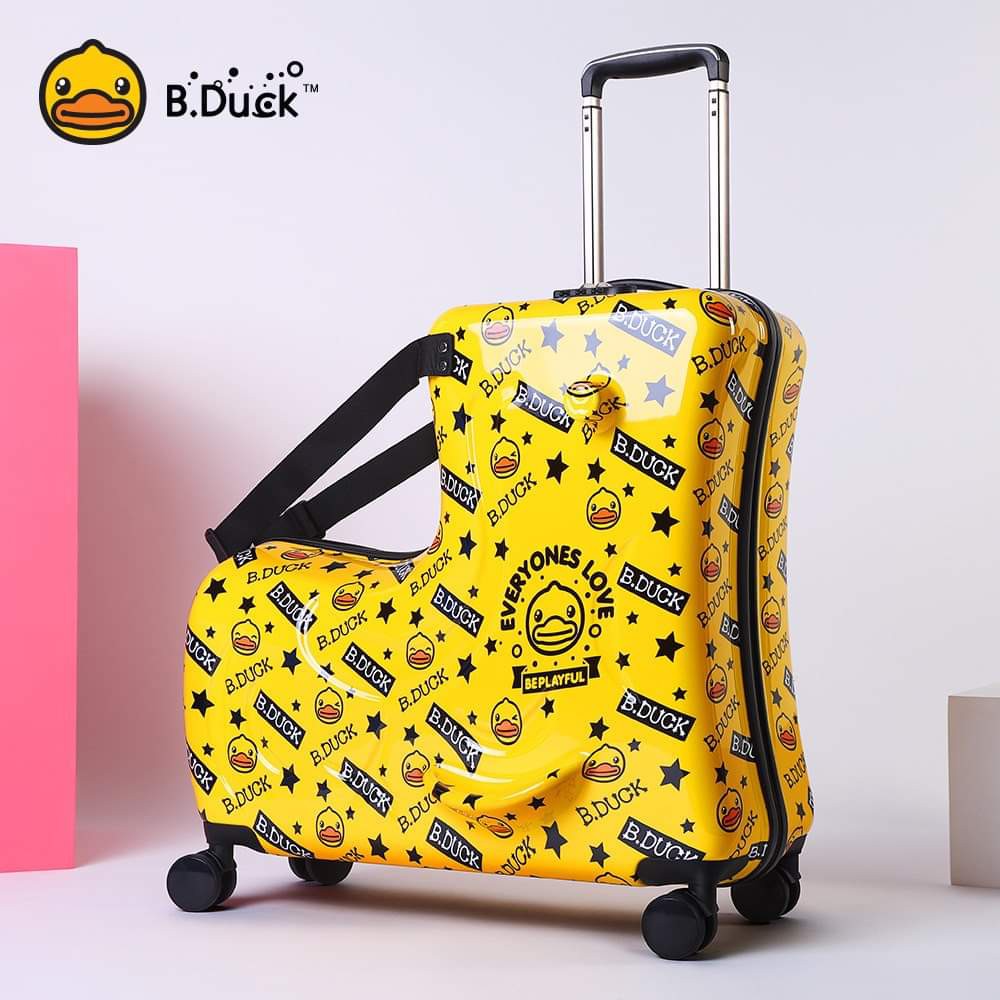 vali kéo con Vịt chính hãng B.Duck cho bé trai, bé gái size 20 inch