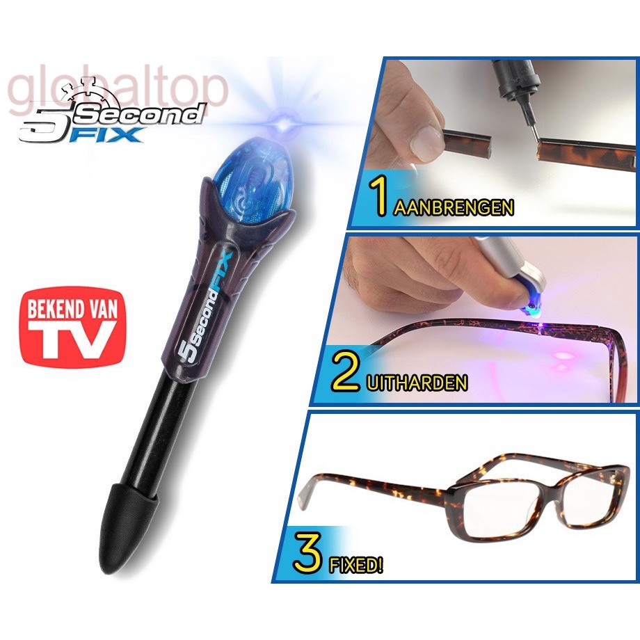 5 Second Quick Fix Liquid Glue Pen UV Light Repair Tool Super Powered Liquid Plastic Welding Compound Office Supplies