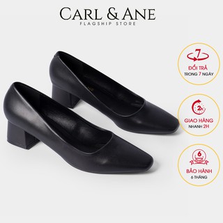 Carl & Ane - [Form lớn lùi 1 size] Giày cao gót bít mũi cao 5cm màu đen _ CP004