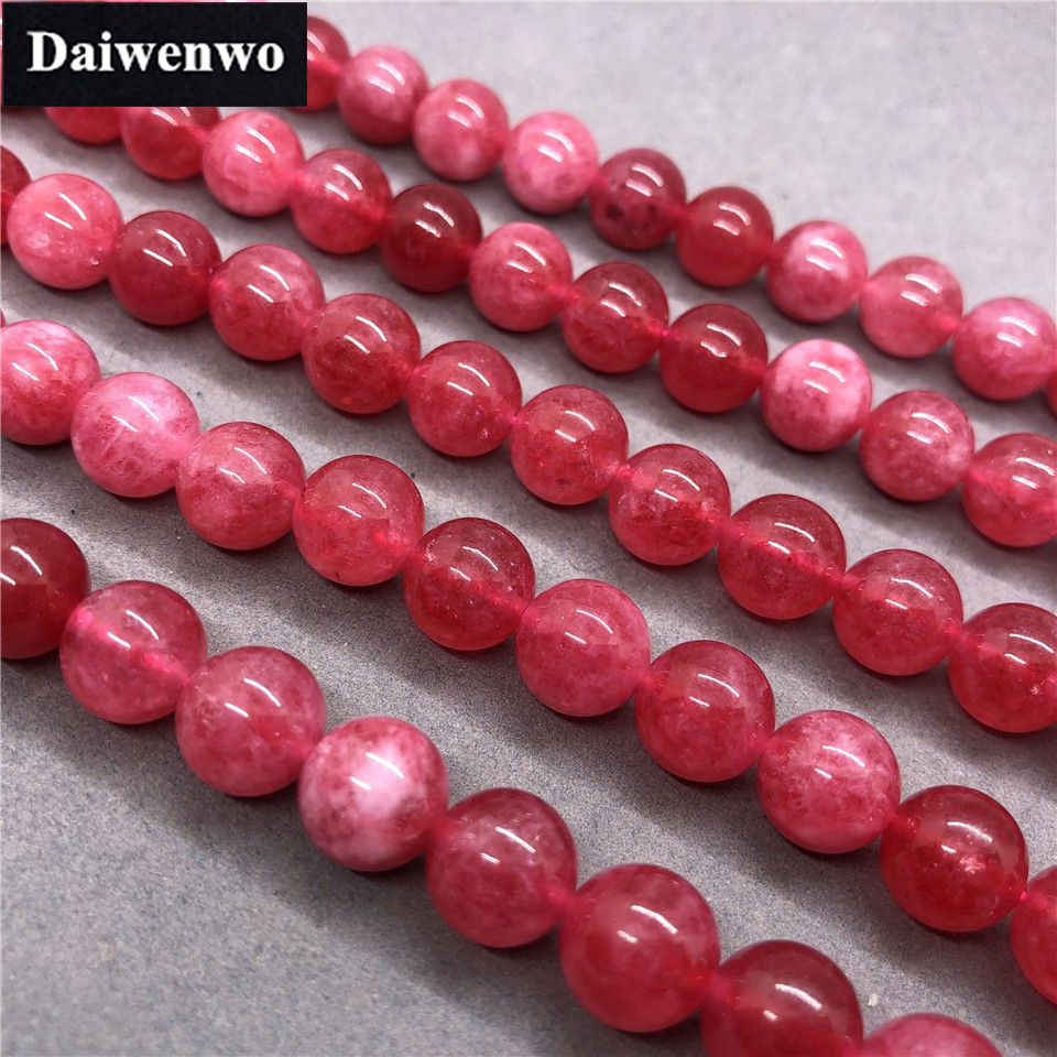 Chuỗi hạt đá tự nhiên 5A 6/8/10mm Diy dùng làm đồ trang sức