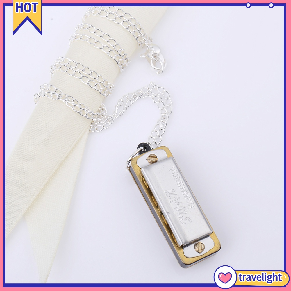 Vòng cổ Kèn Harmonica Mini 4 Lỗ 8 Tông Thời Trang Cho Bé