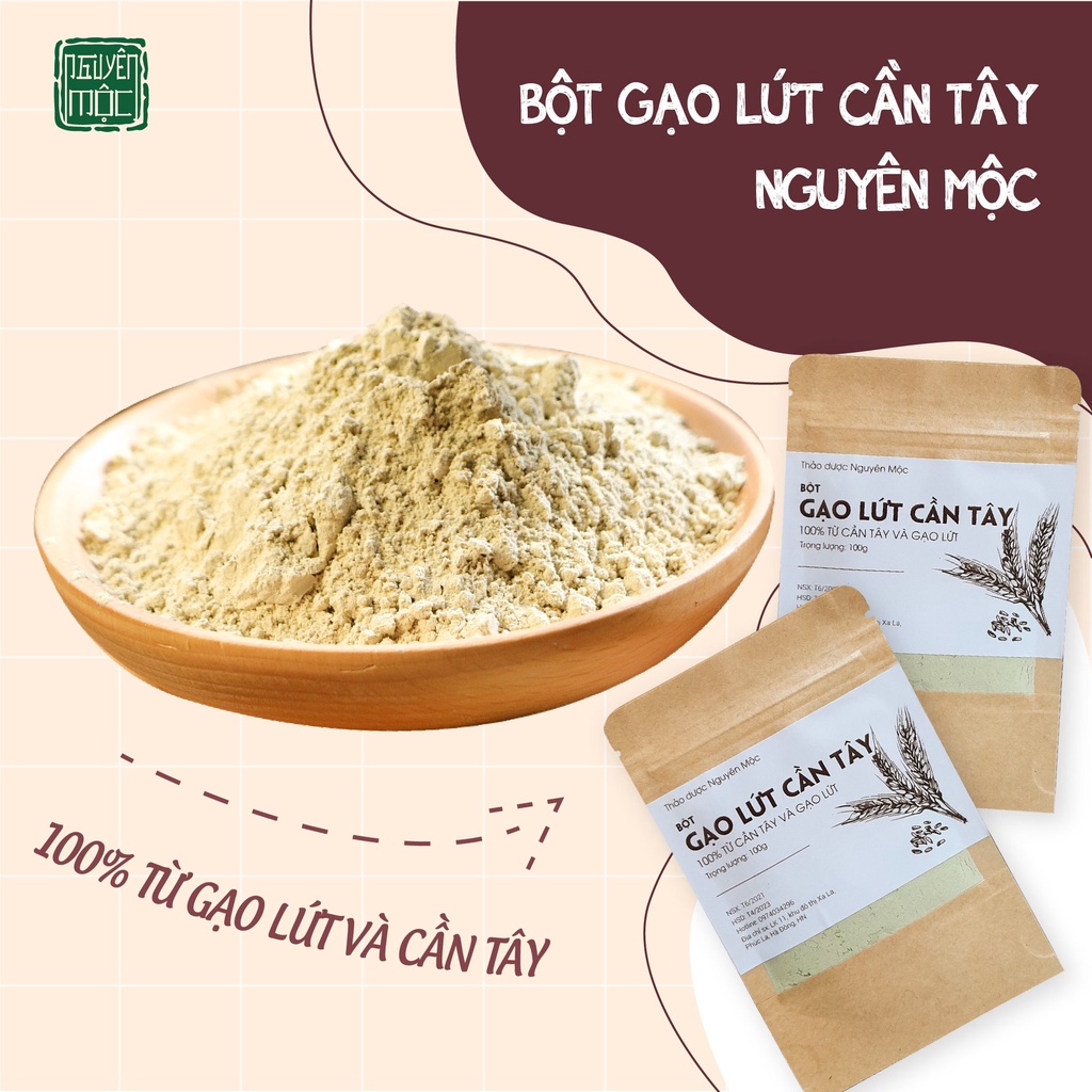 [Giá Dùng Thử] Bột gạo lứt cần tây hỗ trợ giảm mỡ thừa tiêu hóa tốt giảm cảm giác thèm ăn tái tạo da sáng da