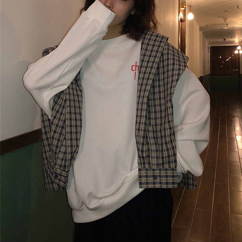 NRVP Áo Hoodie Thiết Kế Đơn Giản Thời Trang Hàn Quốc Cho Nữ