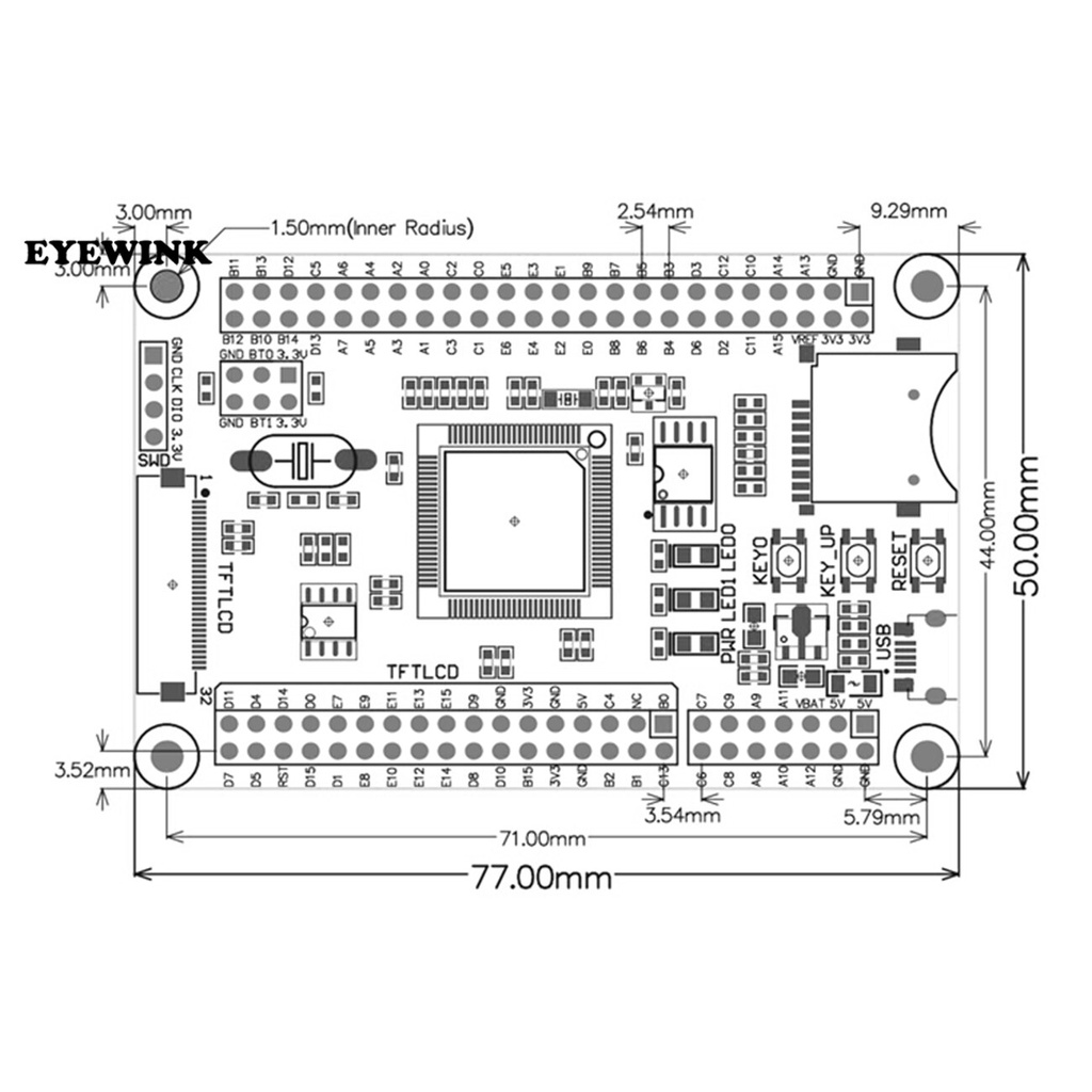 STM32F407VET6 F407VGT6 STM32 System ARM Core Board STM32F407 Development Board