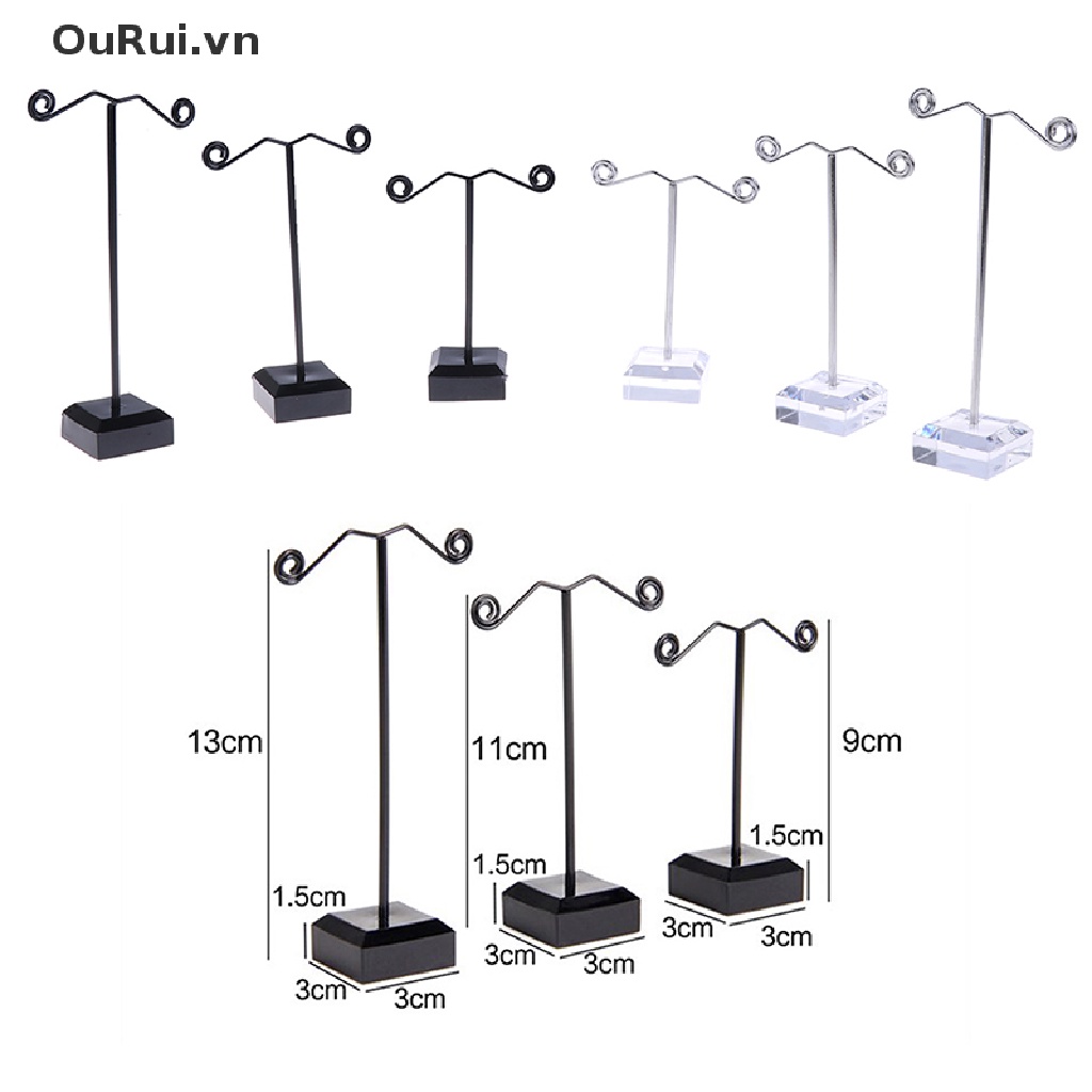 Bộ 3 Giá Đỡ Trưng Bày Trang Sức Bằng Acrylic Tiện Dụng