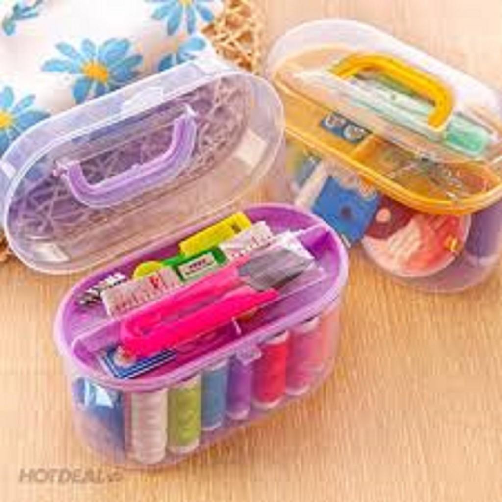 Hộp kim chỉ gia đình 55 món - Bộ kim chỉ dùng cho gia đình