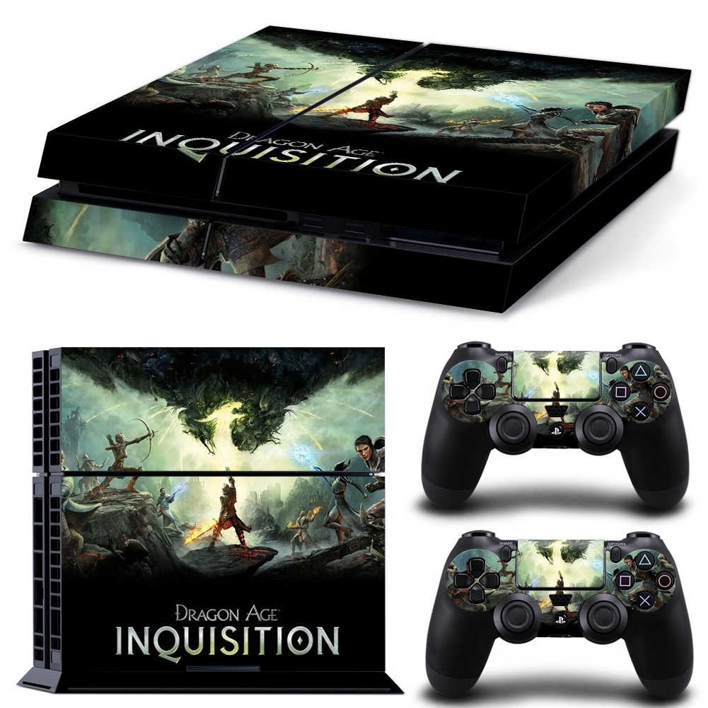 Bộ decal dán vinyl hình dragon age inquisition độc đáo bảo vệ cho bộ điều khiển và tay cầm chơi game ps4 playstation 4