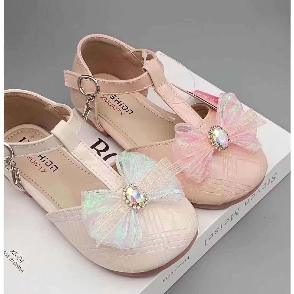 Giày búp bê cho bé gái xinh xắn mềm thoáng mát có nơ siêu dễ thương mã mới PU 9003