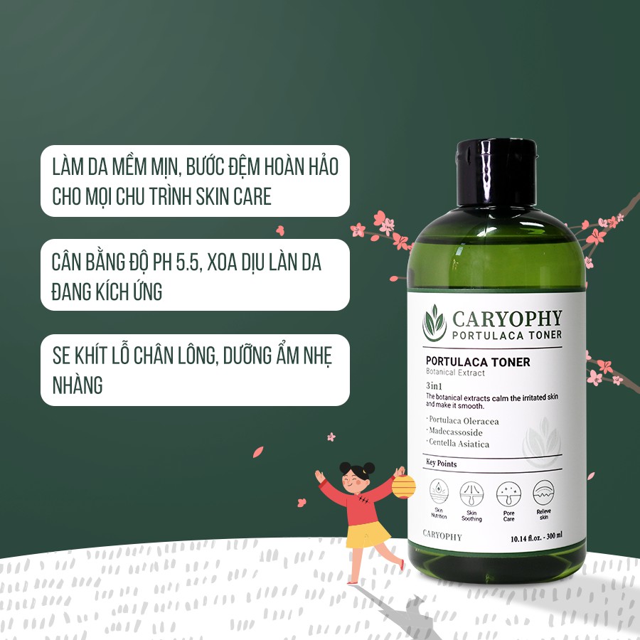Toner cho da dầu da mụn da nhạy cảm da hỗn hợp thiên dầu Hàn Quốc Caryophy 300ml | BigBuy360 - bigbuy360.vn