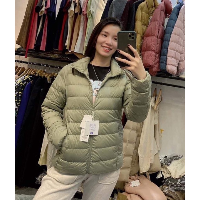Áo lông vũ nữ cổ trụ Uniqlo Nhật
