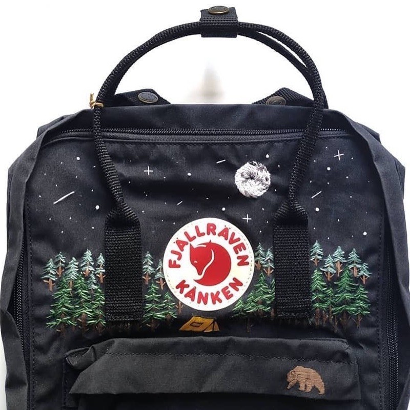 Balo Kanken Size Đi Học Đủ Màu Thêu Tay