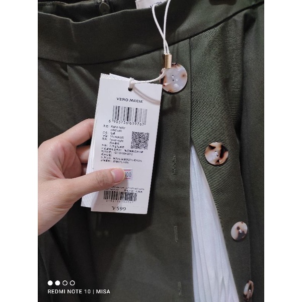 Chân váy kaki phối voan Vero Moda auth