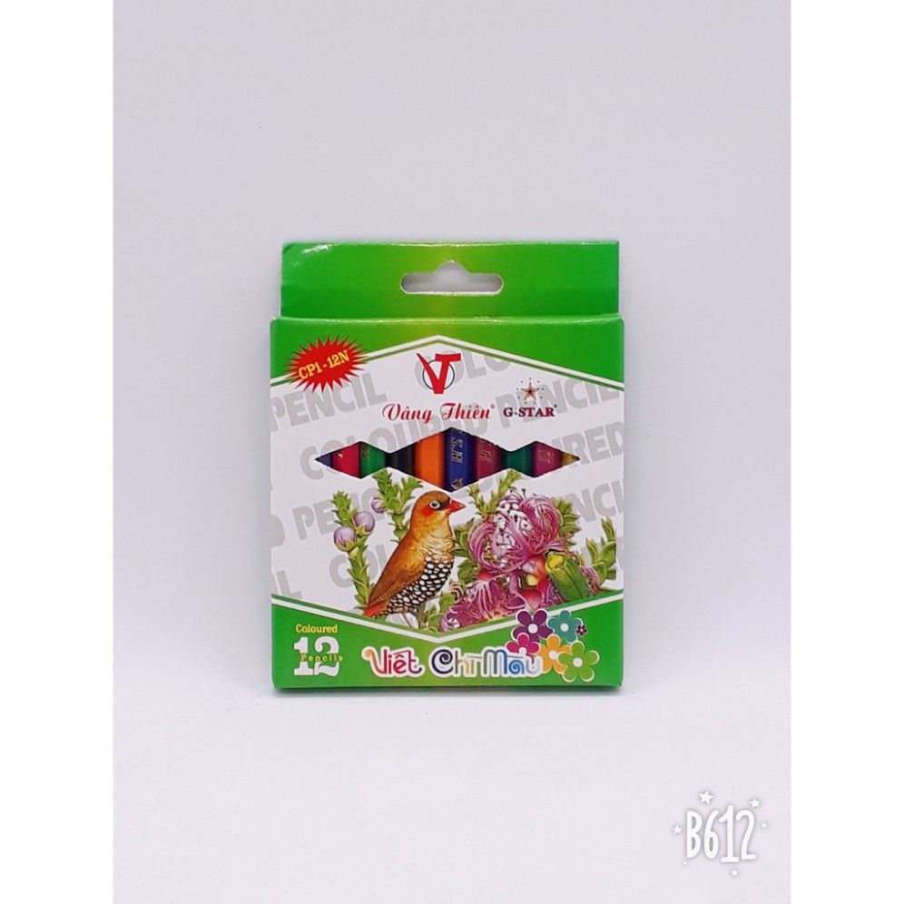 Hộp bút chì màu G-star Vâng Thiên CP1-12N (12 màu, thân ngắn)