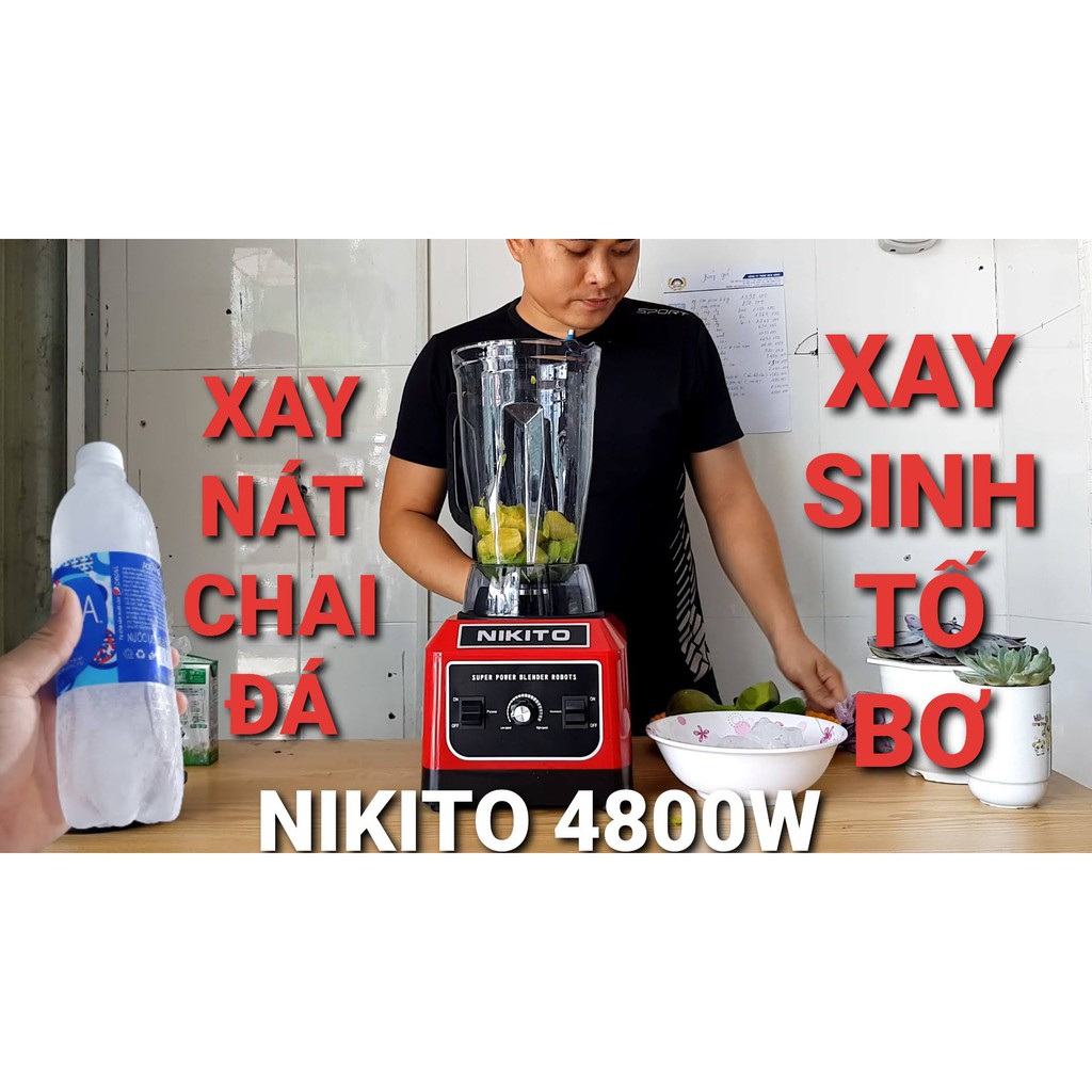 Máy Xay Sinh Tố Công Nghiệp NIKITO NHẬT BẢN Công Suất Lớn 4800W |BẢO HÀNH CHÍNH HÃNG 24 THÁNG|LỖI ĐỔ