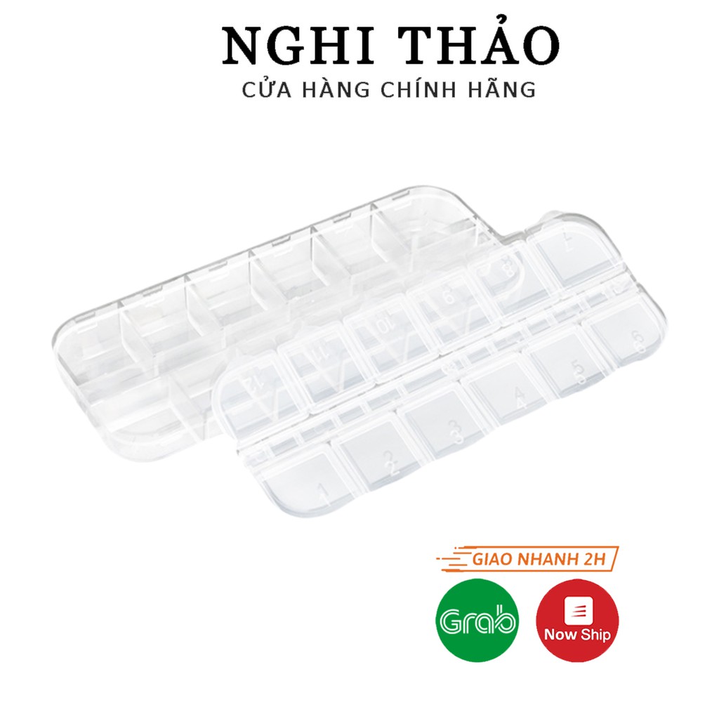 Khay đựng đá nail , hộp đựng đá nail 12 ô