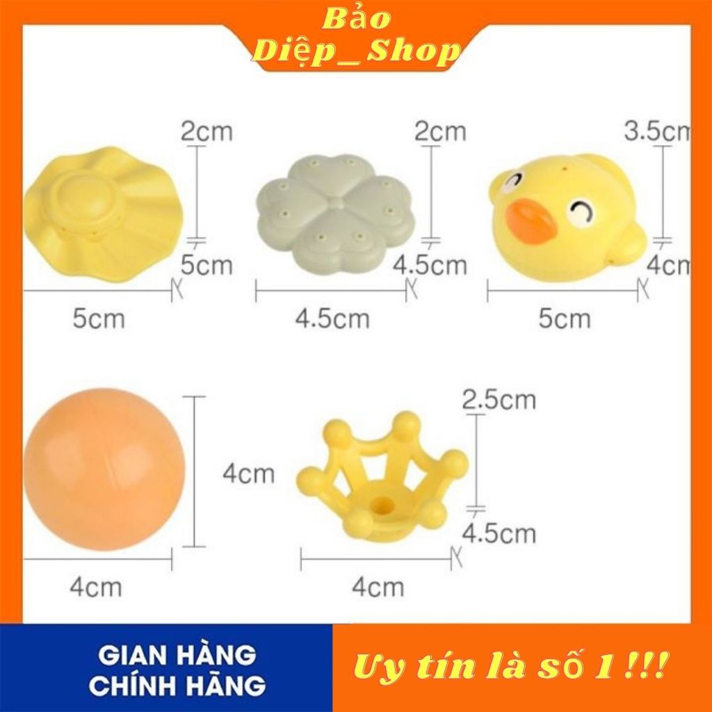 Ếch phun nước,đồ chơi nhà tắm phun nước cho trẻ nhỏ chạy bằng pin với 5 đầu phun thay đổi.