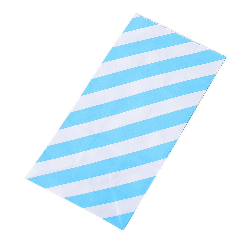 Set 10 Túi Giấy Đựng Quà Họa Tiết Sọc Nhiều Màu Sắc