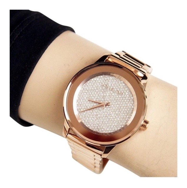 🌻🌼Đồng Hồ Nữ MICHAEL KORS MK6210 Kinley Crystal Pave Rose Dial with Rose gold-tone bracelet Ladies Watch 40mm