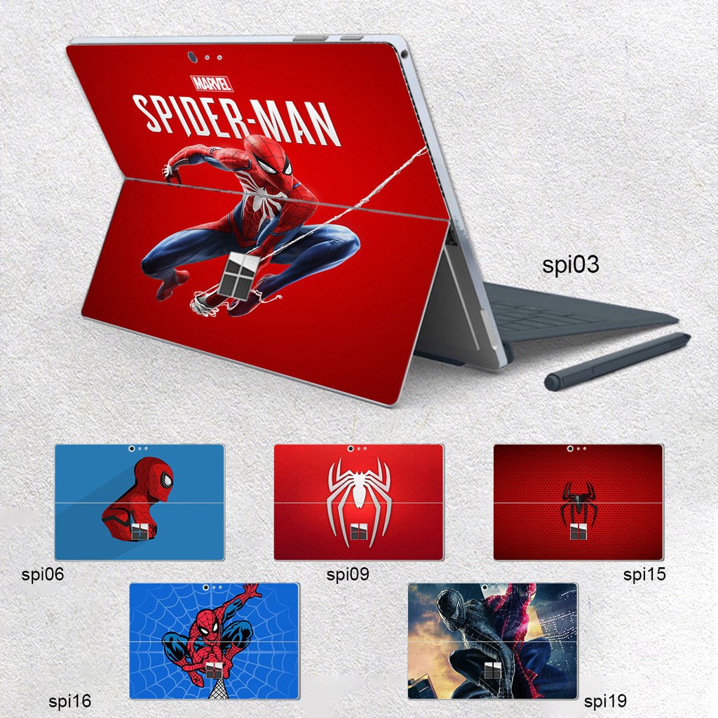 Skin dán hình người nhện Spiderman cho Surface 3 2015; Go, Go 2, Go 3; Pro 2 3 4 5 6 7 8 X