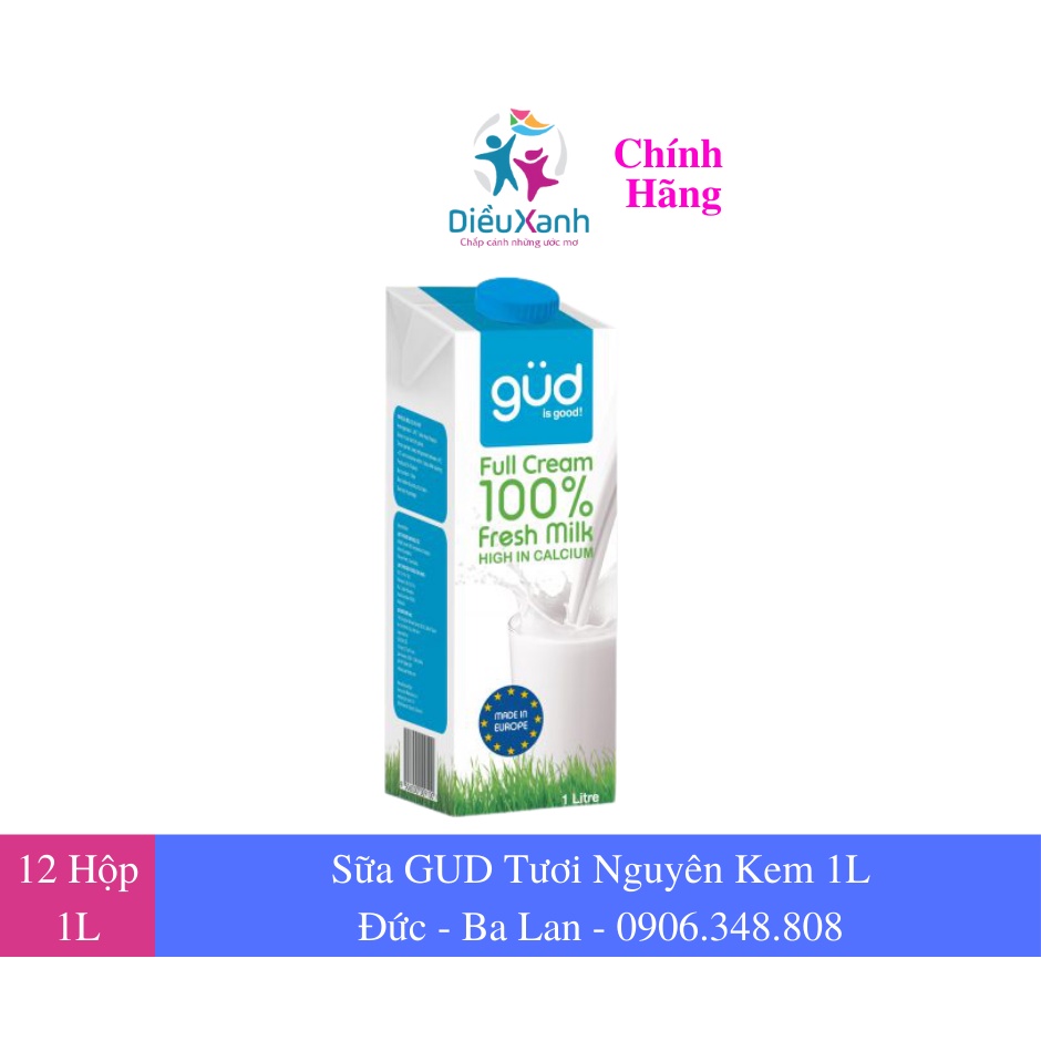 1 Hộp Sữa GUD Sữa Tươi Nguyên Kem 1L - Sữa Ba Lan Nhập Khẩu