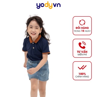 Áo Polo trẻ em chất liệu cafe phối nẹp mềm mịn thấm hút APK5179