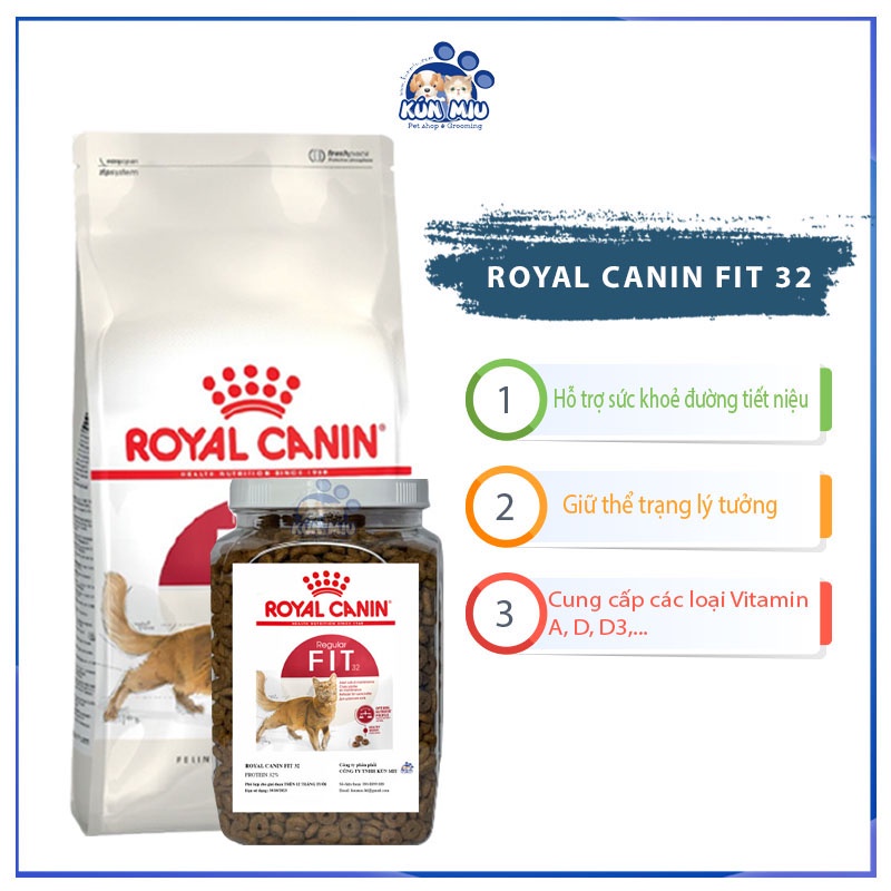Hạt Thức ăn cao cấp của Pháp FIT 32 - Thức ăn cho mèo trưởng thành yêu vận động