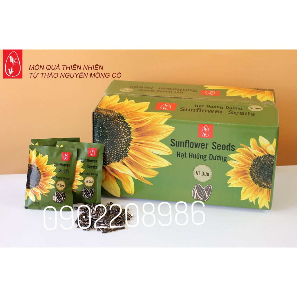 Hướng Dương Vị Dừa 60gr (Thùng 100 Gói) - Hướng Dương Mỹ Vị