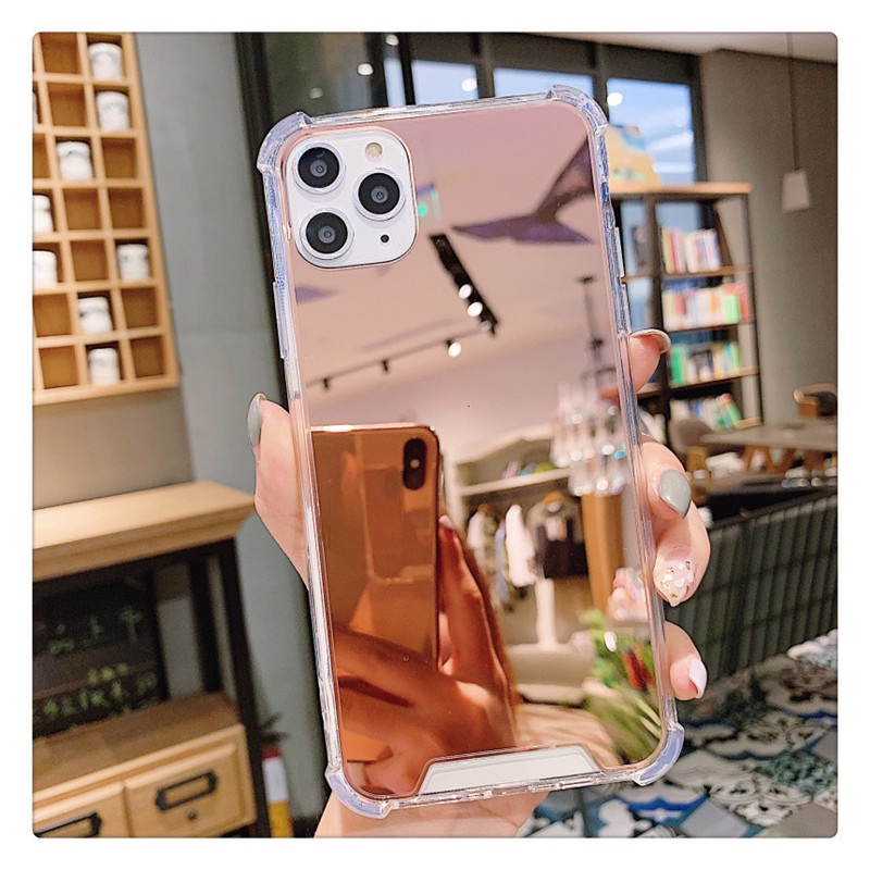 Sang Trọng Ốp Điện Thoại tpu Chống Sốc Có Gương Trang Điểm Cho iphone 15 14 13 12 pro max 13 14 pro