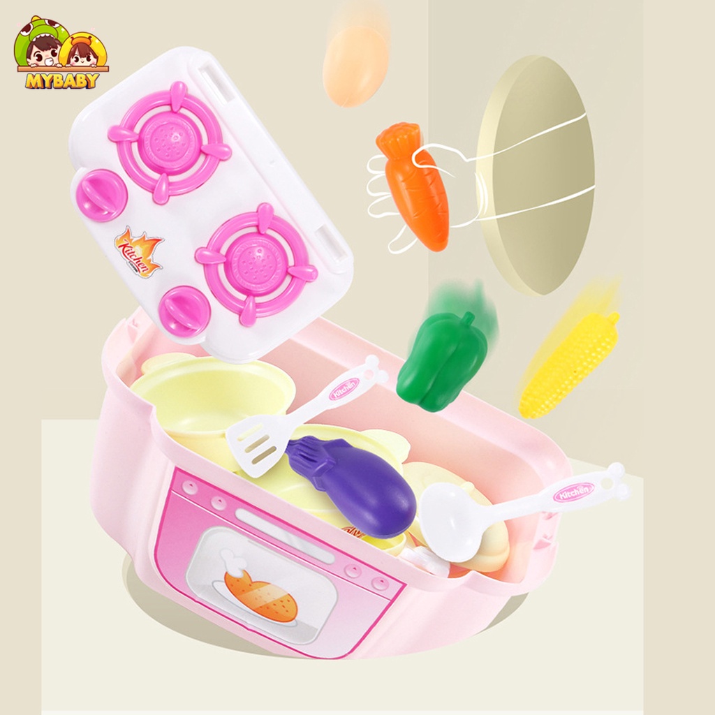 Bếp nấu ăn đồ chơi cho bé, Mô phỏng đồ chơi nhà bếp, Phù hơp cho bé từ 2-8 tuổi, Mybaby