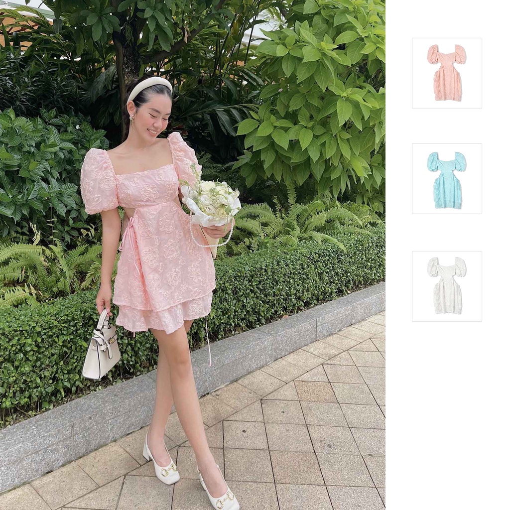 Đầm Ngắn Nữ Sundress Double Layers , Chất Vải lưới dẻo Thoải Mái , WDN000270 ,SOMEHOW