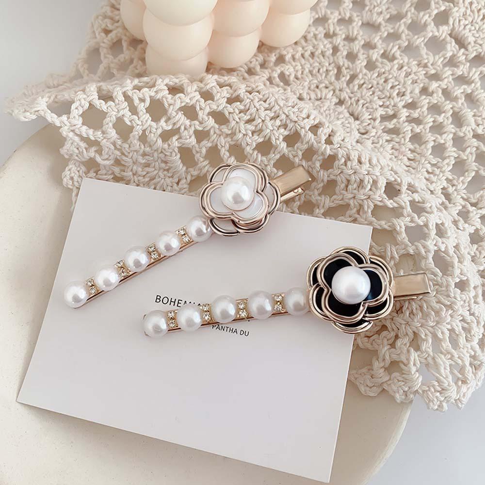 IVORY Kẹp Tóc Đính Hoa Trà Kiểu Hàn Quốc Dễ Thương