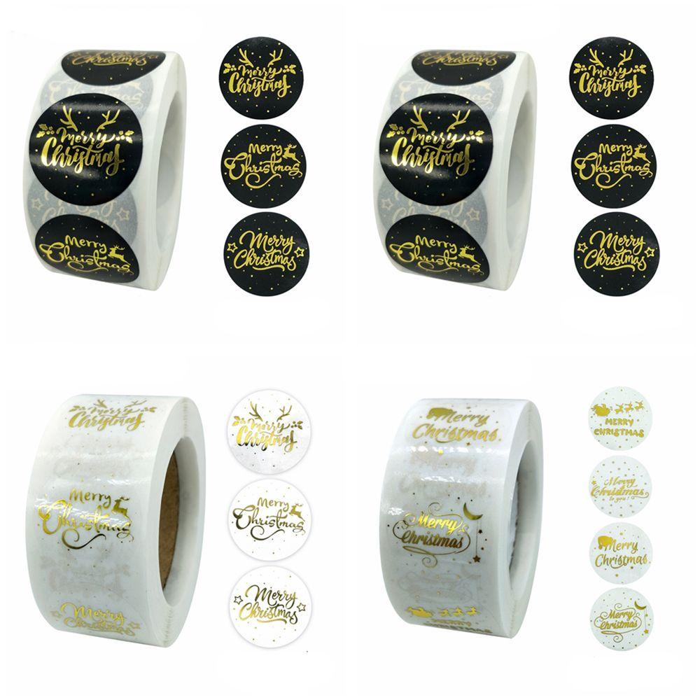 Set 500 Nhãn Dán Giấy Kraft Trang Trí Quà Giáng Sinh