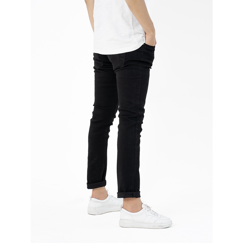 Quần quần jean nam đen trơn cao cấp ống côn co giãn Tulibs DN01 | BigBuy360 - bigbuy360.vn