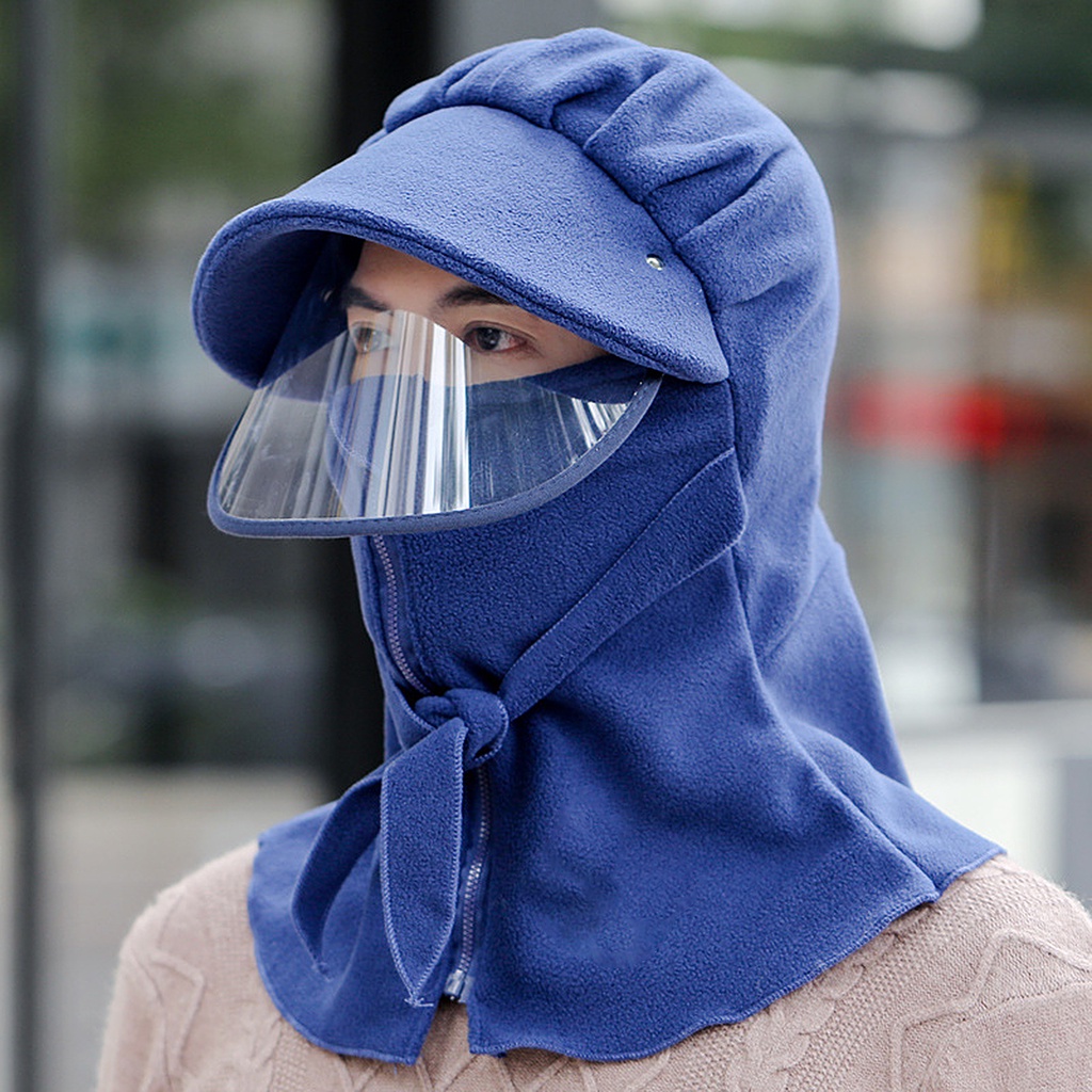Mũ trùm đầu có khẩu trang che phủ mặt chống gió giữ ấm mùa đông cho nam và nữ