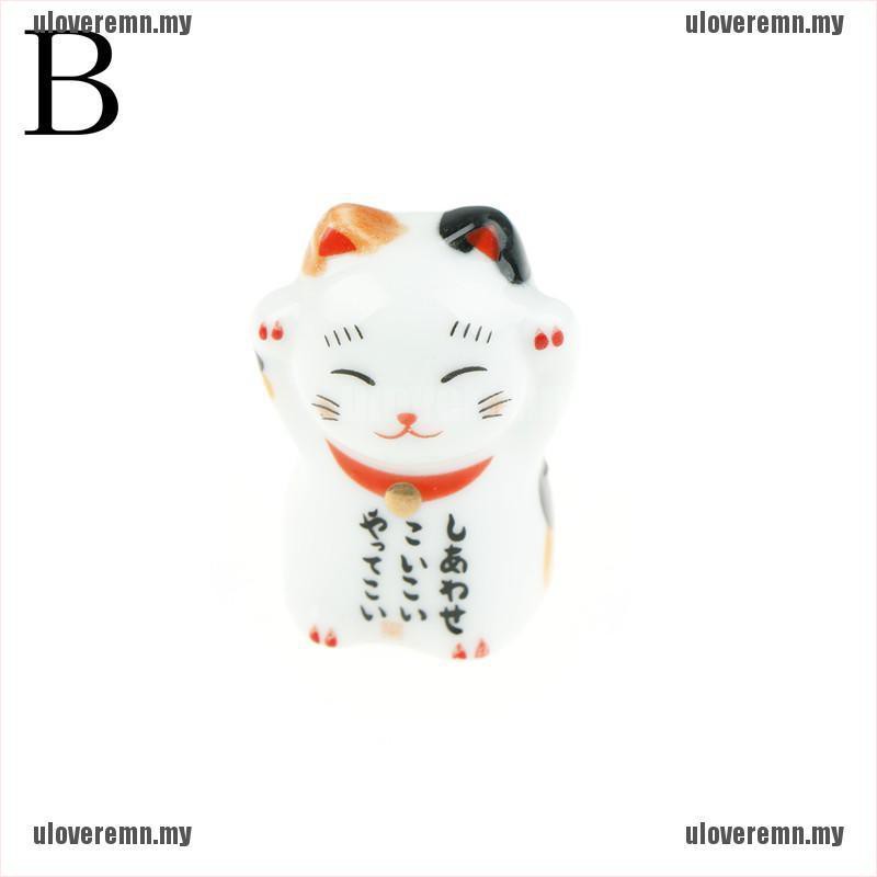 Giá Đỡ Đũa Bằng Gốm Hình Mèo May Mắn Phong Cách Nhật Bản