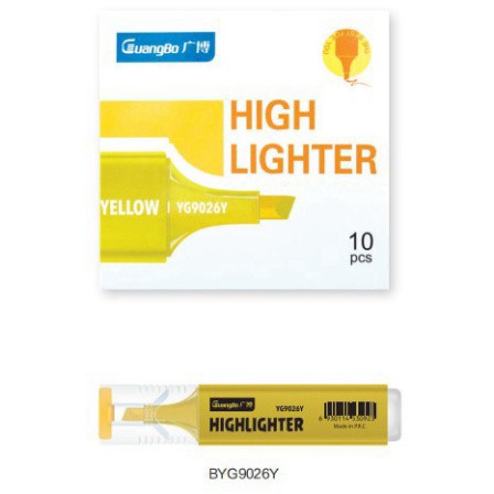 Bút nhớ dòng/highlight Guangbo YG9026 các màu hồng, cam, tím, xanh dương, xanh lá, vàng
