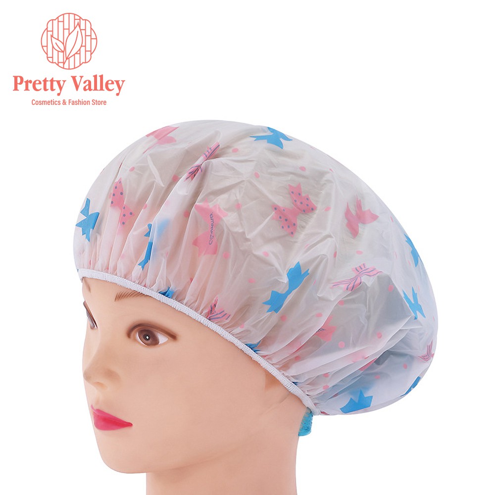 Mũ trùm đầu chống thấm nước khi tắm, ủ tóc nhiều họa tiết – Pretty Valley Store