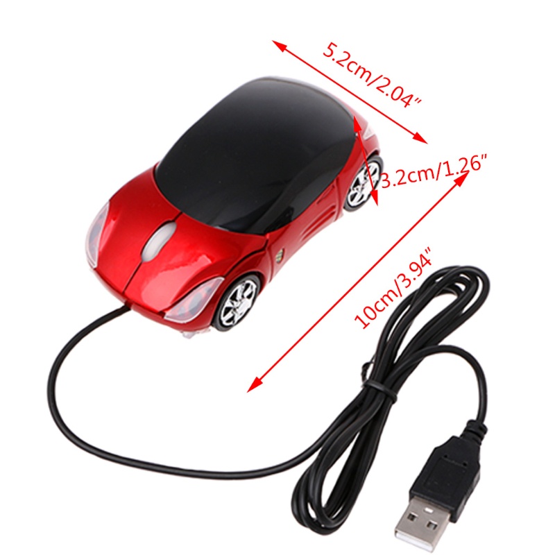 Chuột Máy Tính Có Dây 1000DPI Hình Xe Hơi Nhiều Màu