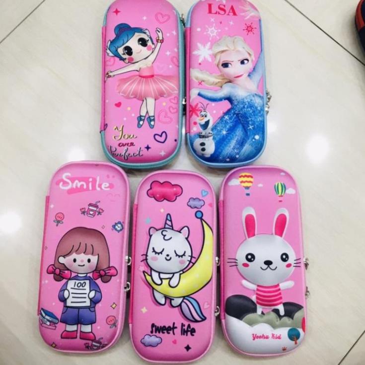 Hộp bút họa tiết hình 3D siêu nhẹ chống thấm nước / Ví đựng bút học sinh hình ảnh 3D