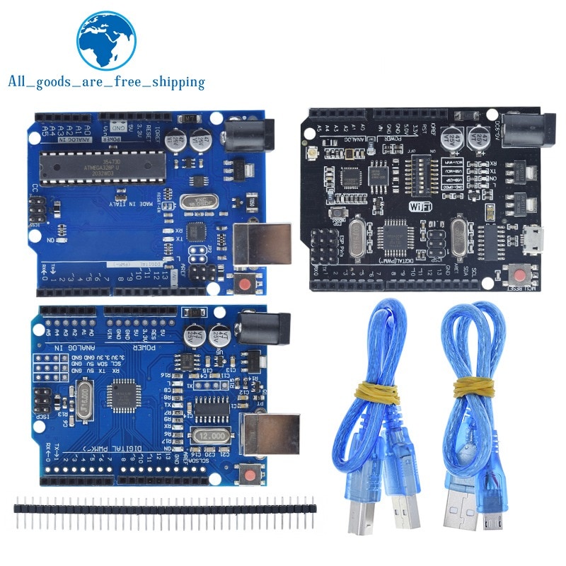 1 Bộ Chip Ch340G Atmega16U2 / Uno + Wifi R3 Atmega328P Cho Arduino Uno R3 Wemos Esp8266