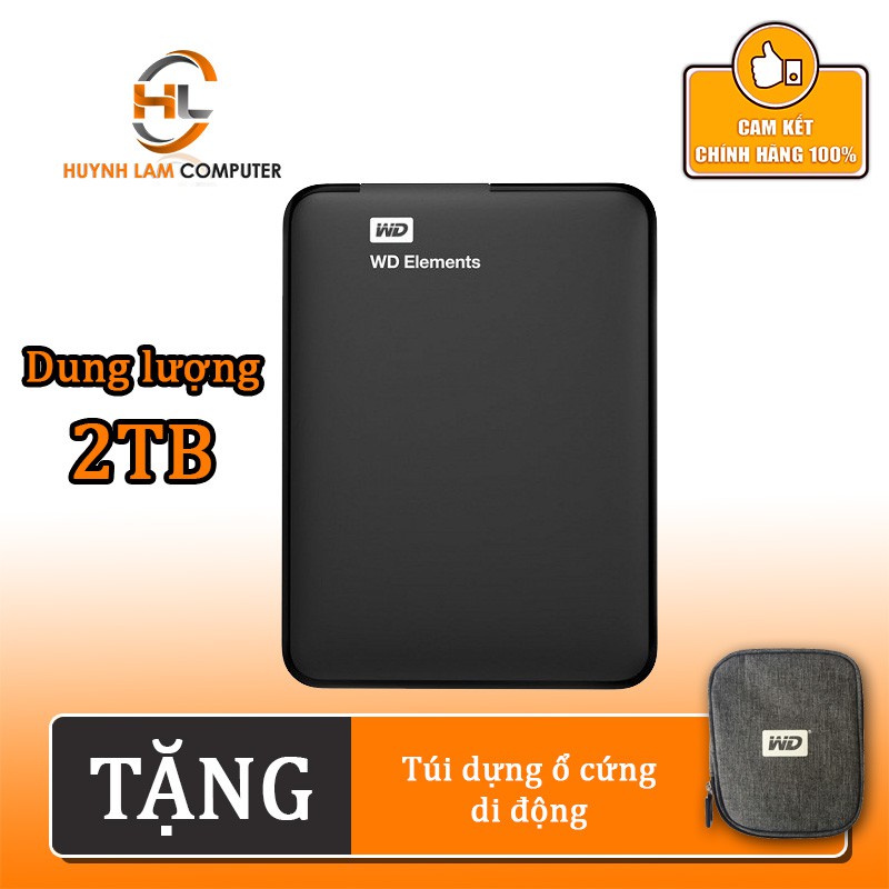 Ổ cứng di động WD Elements 2TB - Hàng chính hãng