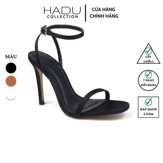 Giày sandal cao gót 9p quai mảnh HADU G931 gót nhọn 9cm, chất liệu lụa Satin, da PU cao cấp - Hàng nhập khẩu